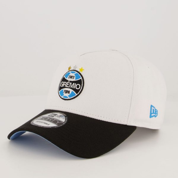 Boné New Era Grêmio 940 Branco e Preto