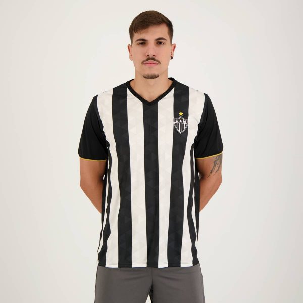 Camisa Atlético Mineiro Brains Preta e Branca