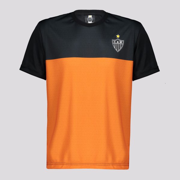 Camisa Atlético Mineiro Realistic Infantil Preta e Laranja