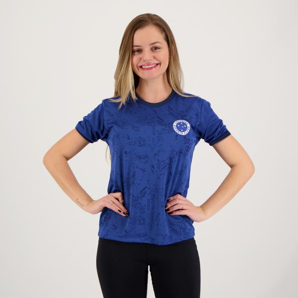 Camisa Cruzeiro Armadura II Feminina Azul