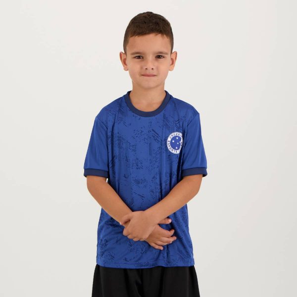 Camisa Cruzeiro Building II Infantil Azul