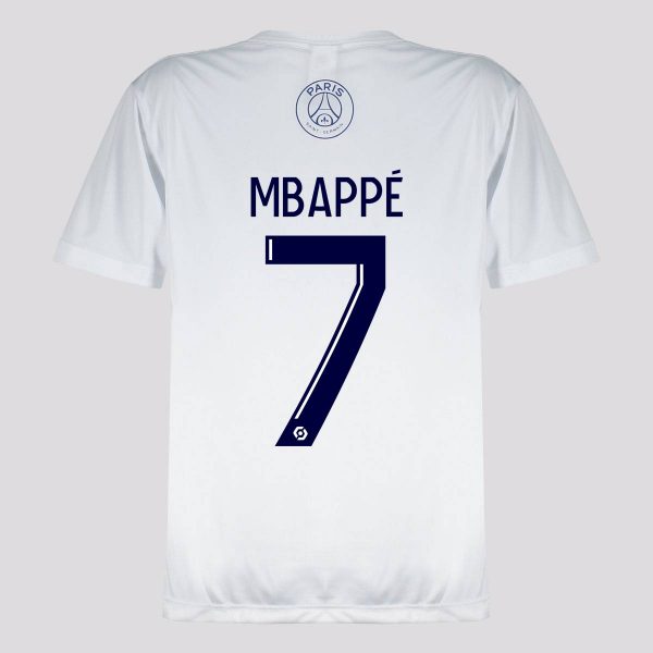 Camisa PSG Balle 7 Mbappe Infantil Branca