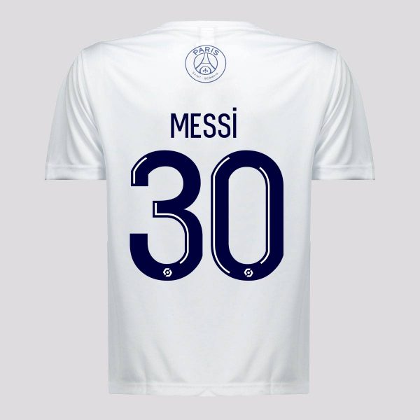 Camisa PSG Celery 30 Messi Infantil Branca