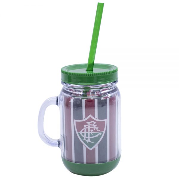 Caneca Com Tampa E Canudo 420Ml - Fluminense