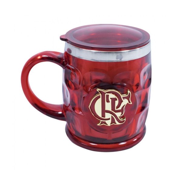 Caneca Térmica Brasão Metal 500Ml Flamengo