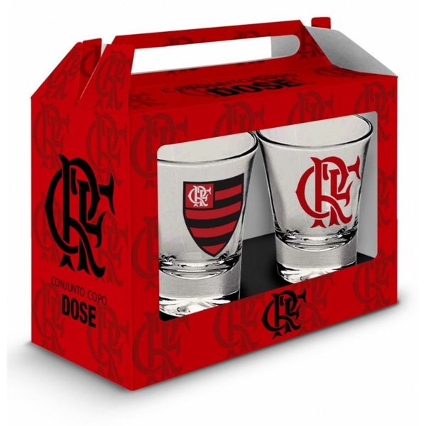 Conjunto Copo Dose Flamengo 60Ml