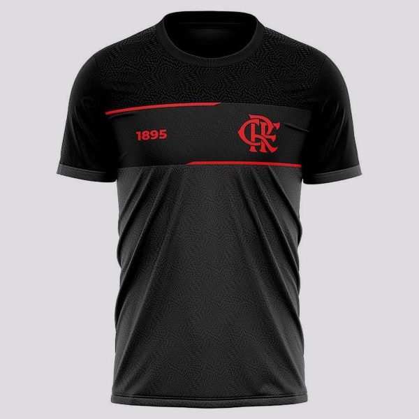 Camisa Flamengo Illuvium Infantil Preta e Cinza