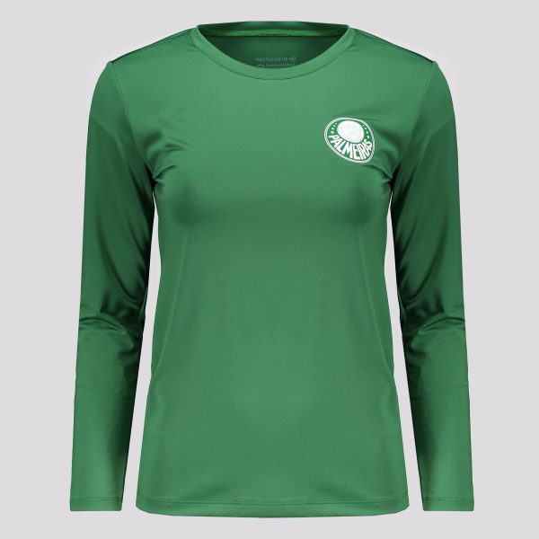 Camisa Palmeiras Brave Manga Longa Feminina Verde