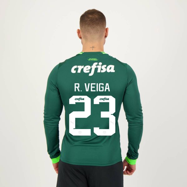 Camisa Puma Palmeiras I 2023 Manga Longa 23 R. Veiga