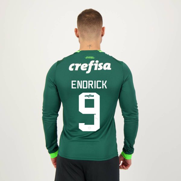 Camisa Puma Palmeiras I 2023 Manga Longa 9 Endrick