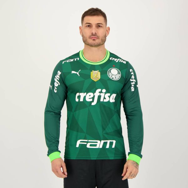 Camisa Puma Palmeiras I 2023 Manga Longa Campeão Brasileiro 2022