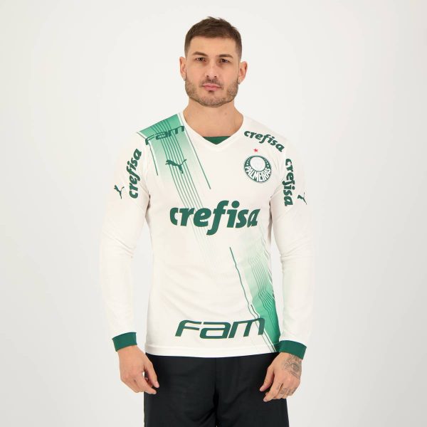 Camisa Puma Palmeiras II 2023 Manga Longa Com Patrocínio