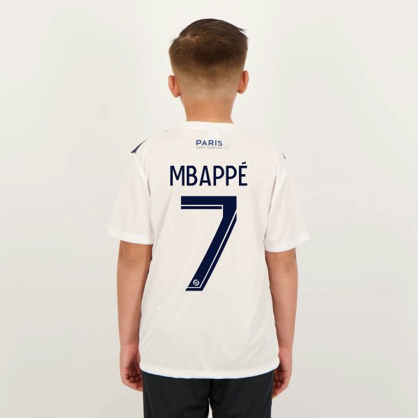 Camisa PSG Cap 7 Mbappé Branca