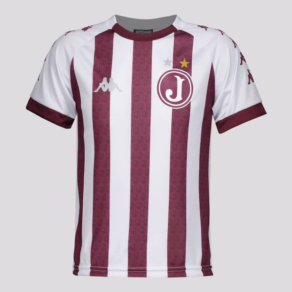 Camisa Kappa Juventus da Mooca Supporter Juvenil Branca e Vinho