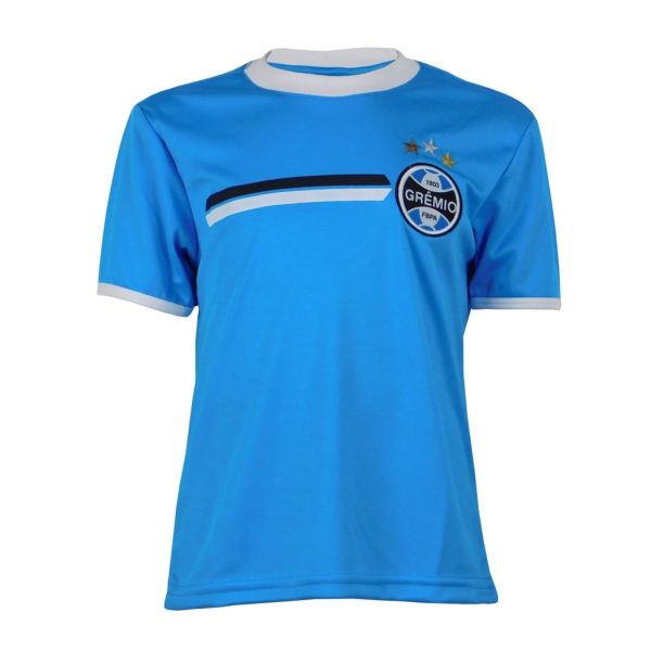 Camiseta Do Grêmio Juvenil Original Dry Cor Azul Claro Tricolor