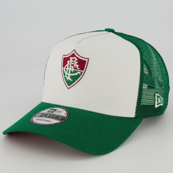 Boné New Era Fluminense 940 Branco e Verde