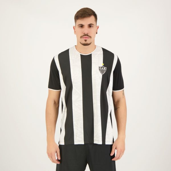 Camisa Atlético Mineiro Poetry Preta e Branca