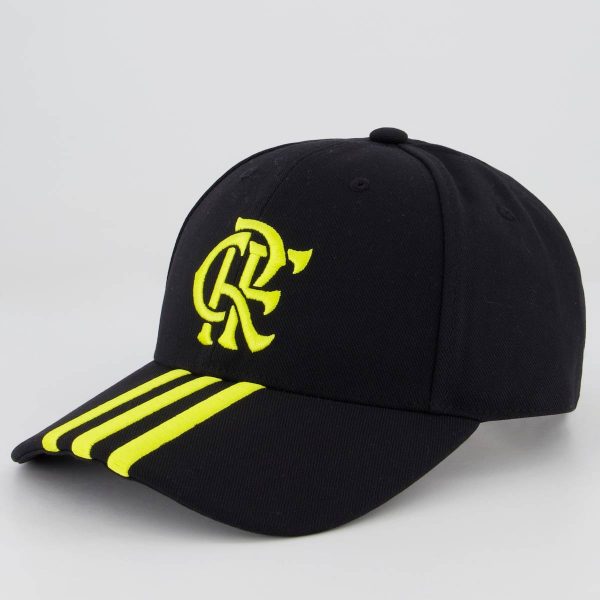 Boné Adidas Flamengo Preto e Amarelo