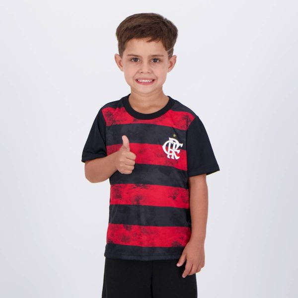 Camisa Flamengo Arbor Infantil Preta