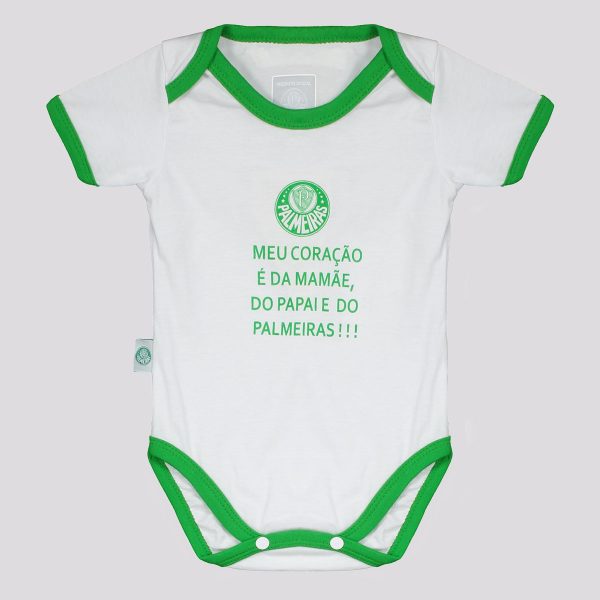 Body Palmeiras Shield Branco e Verde