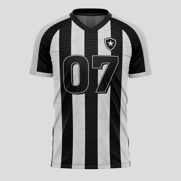 Camisa Botafogo Grammar Preta e Branca