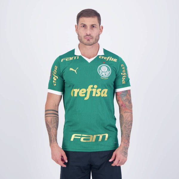 Camisa Puma Palmeiras I 2024 Patch Libertadores