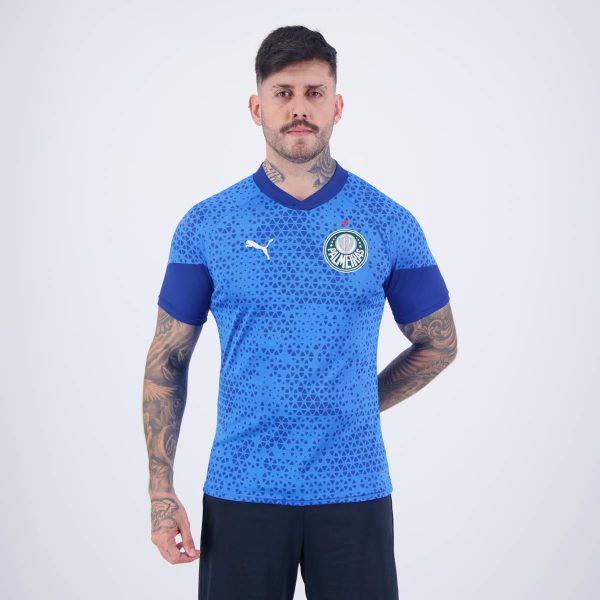 Camisa Puma Palmeiras Treino 2024 Azul