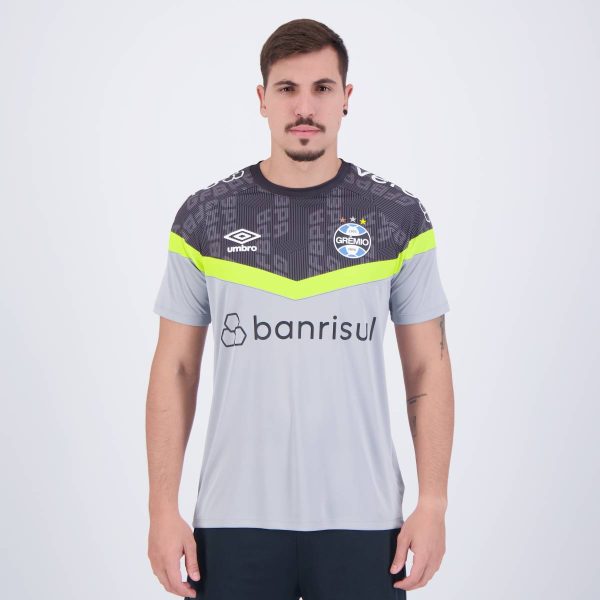 Camisa Umbro Grêmio Treino 2023 Cinza