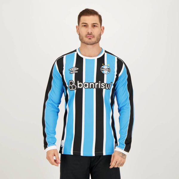 Camisa Umbro Grêmio I 2023 Manga Longa