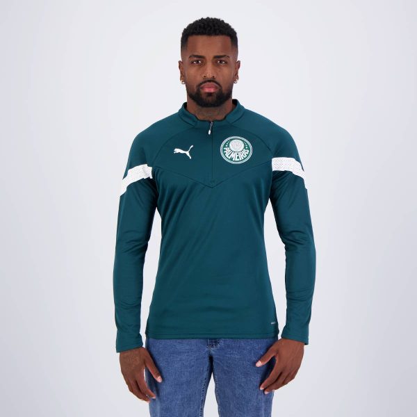 Blusão Puma Palmeiras Training Fleece Manga Longa