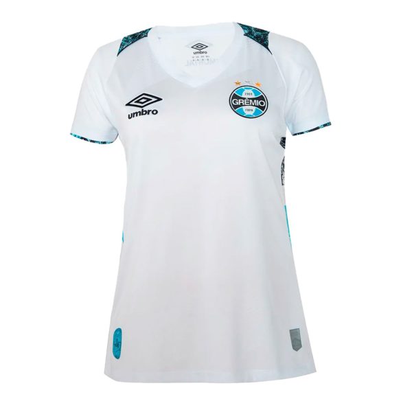 Camisa Feminina Umbro Grêmio Oficial 2 2024 Torcedora Branco