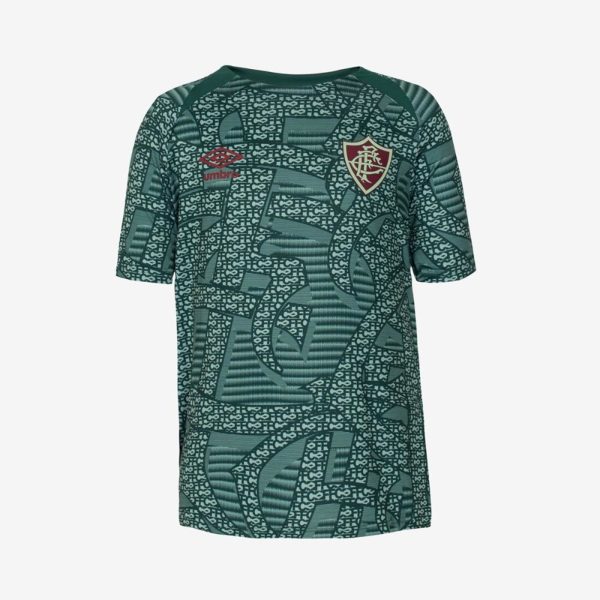 Camisa Juvenil Umbro Fluminense Aquecimento 2024 Incolor