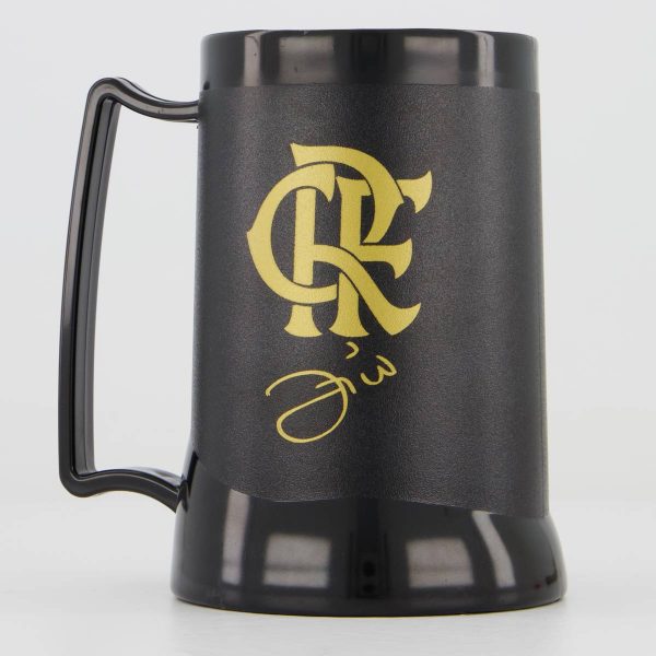 Caneca Gel Flamengo Zico Preta