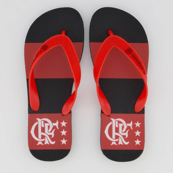 Chinelo Flamengo Manto 81 Vermelho e Preto