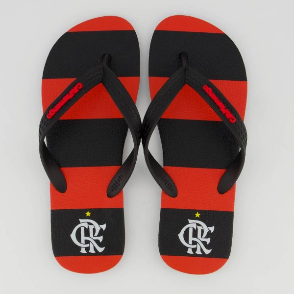 Chinelo Flamengo Manto I 2023 Preto e Vermelho