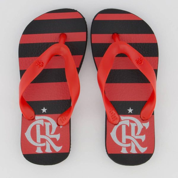 Chinelo Flamengo Manto I 2024 Infantil Vermelho e Preto