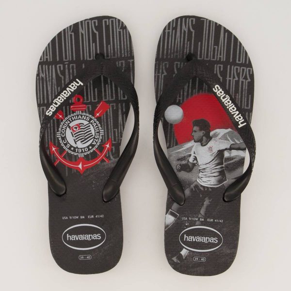 Chinelo Havaianas Corinthians Preto