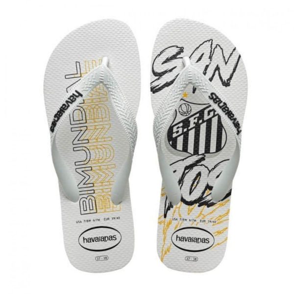 Chinelo Masculino Havainas Santos Times White Incolor