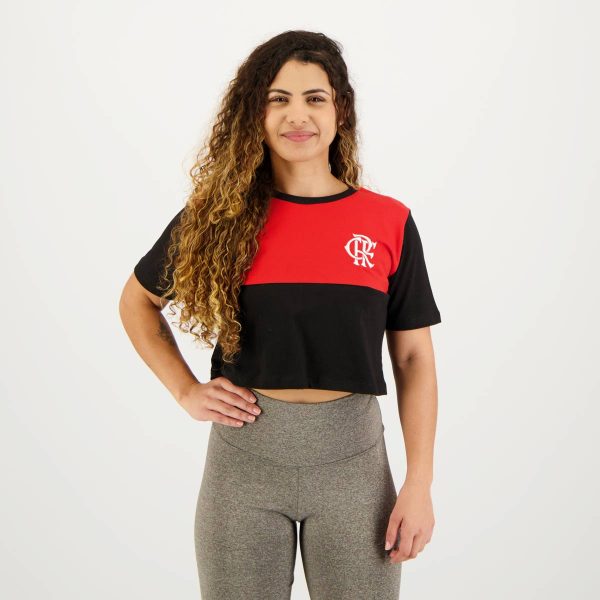 Cropped Flamengo Axie Feminino Vermelho e Preto