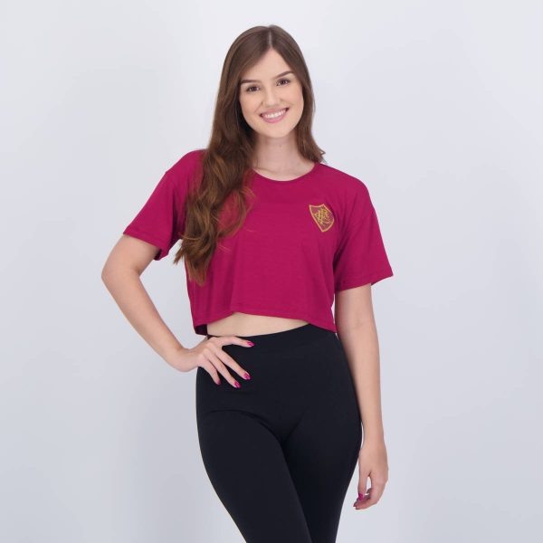 Cropped Fluminense Paper Feminino Vinho