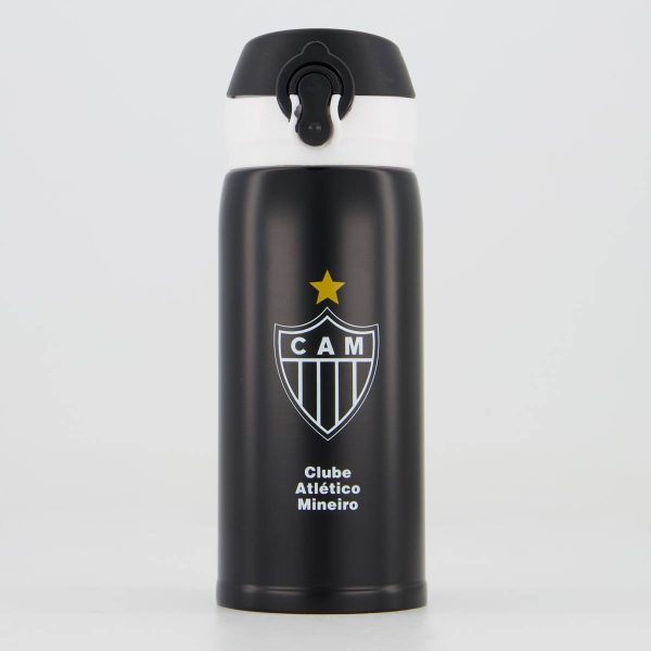 Garrafa Térmica Atlético Mineiro Flip 300ML Preta