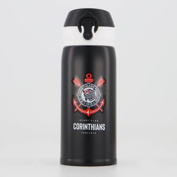 Garrafa Térmica Corinthians Flip 300ML Preto