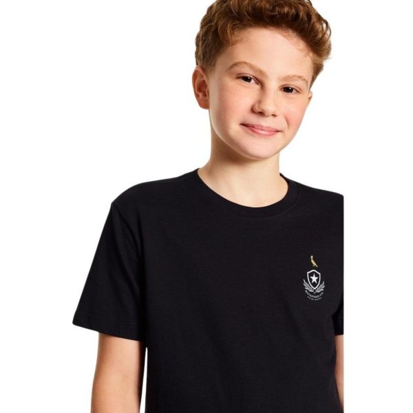 Infantil - Camiseta Mini Botafogo Rio Escudo Reserva Preto