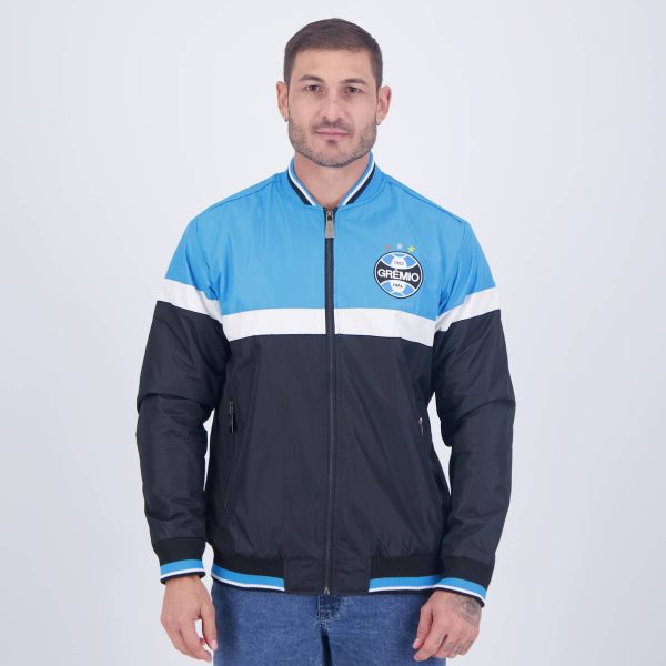 Jaqueta Grêmio Bomber Preta e Azul