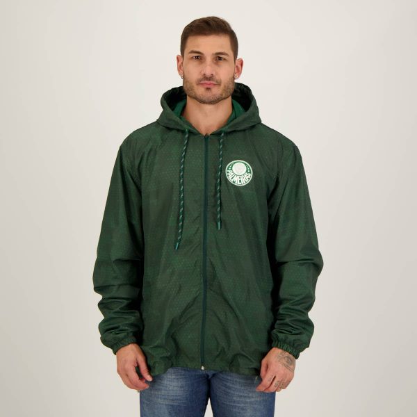 Jaqueta Palmeiras Corta Vento Camuflada Tradição Verde.