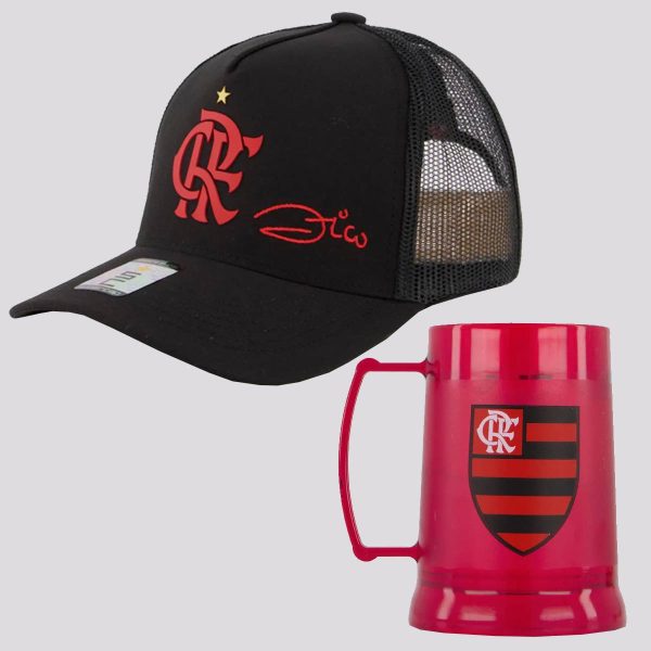 Kit Flamengo Boné Zico e Caneca Libertadores