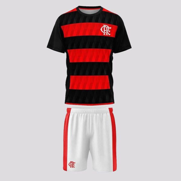 Kit Flamengo Mini Craque Infantil Preto e Vermelho