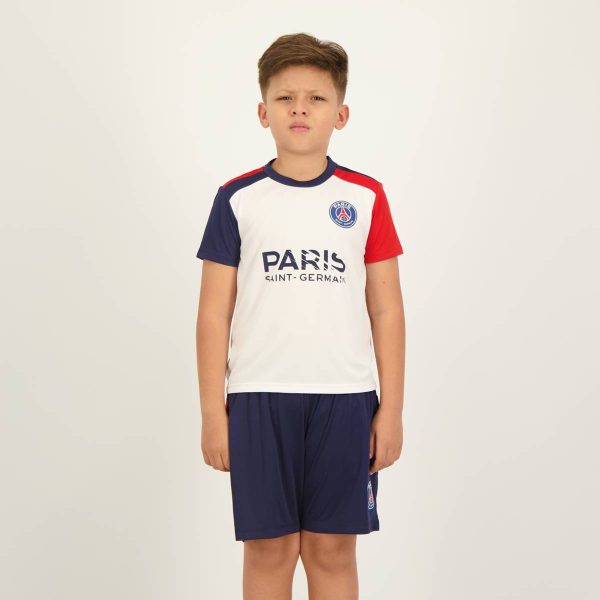 Kit Infantil PSG Team Branco e Marinho