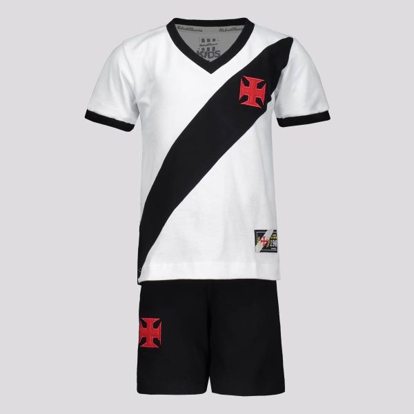 Kit Infantil Vasco da Gama Retrô 1948 Branco