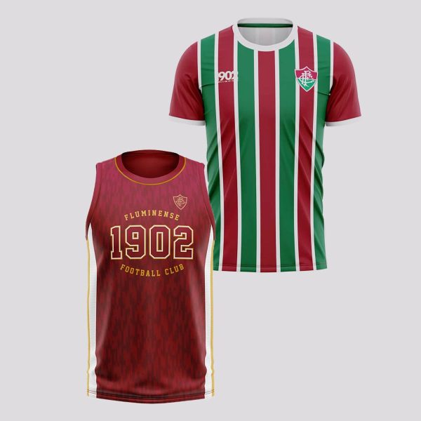 Kit de Camisa e Regata Fluminense Vinho